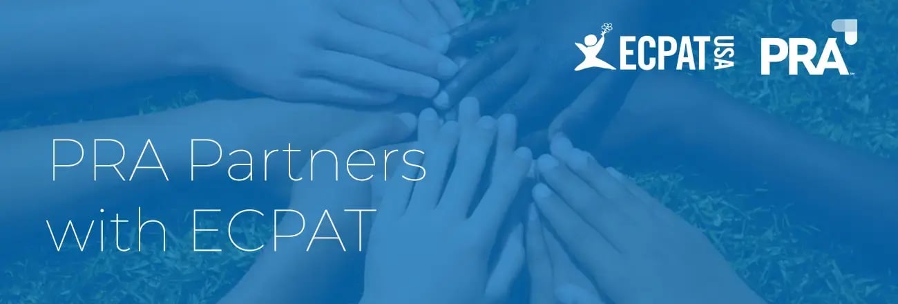 PRA Partners with ECPAT Banner