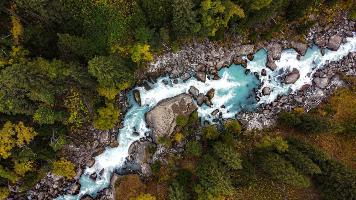 Above view of a river