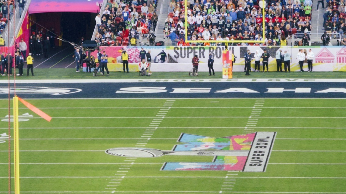 football field superbowl game