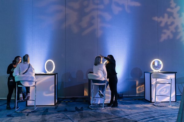 Guests getting makeup