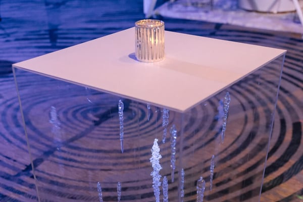 Close-up of a candle on a modern table