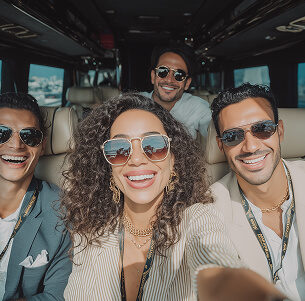 people taking a selfie