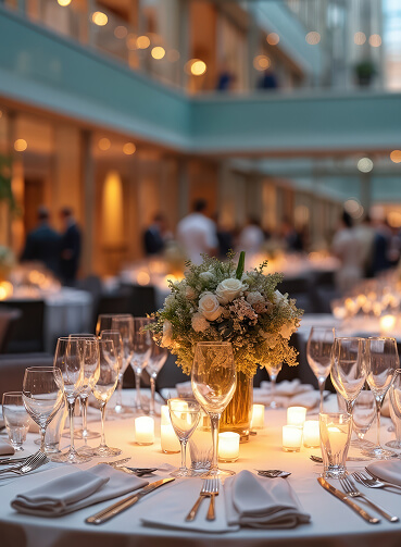 Fancy dinner table