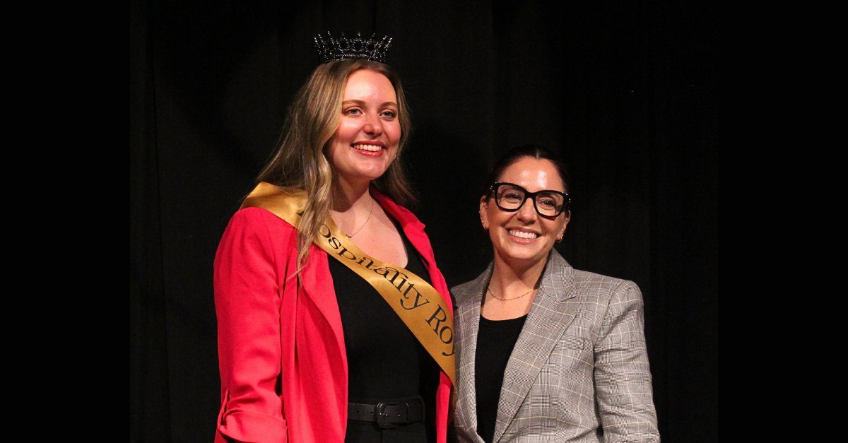 Ashley Mostaccio with this year’s winner, Michelle Friberg.